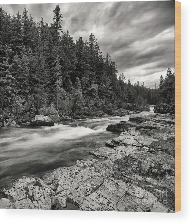 Glacier National Park Wood Print featuring the photograph McDonald Creek by Art Cole