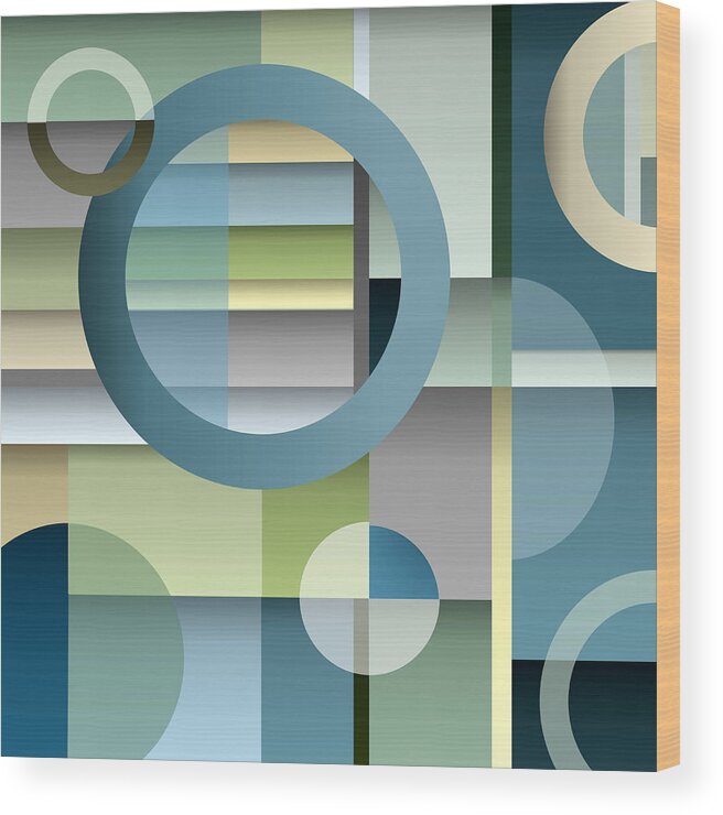 Art Deco Wood Print featuring the digital art Metro by Tara Hutton