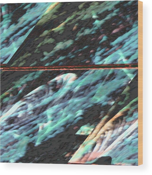 Abstract Wood Print featuring the digital art Milky Way by Lenore Senior