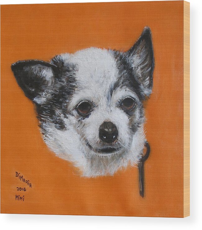 Realism Wood Print featuring the painting Mimi by Donelli DiMaria