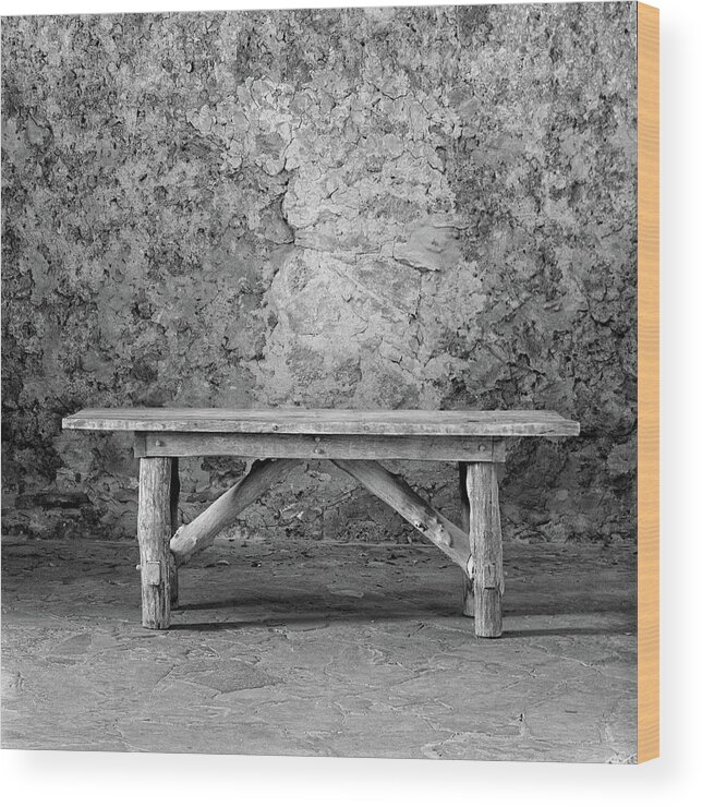 Bodie California Wood Print featuring the photograph Mission Bench by Tom Singleton