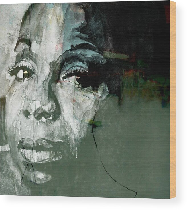 Nina Simone Wood Print featuring the mixed media Mississippi Goddam by Paul Lovering