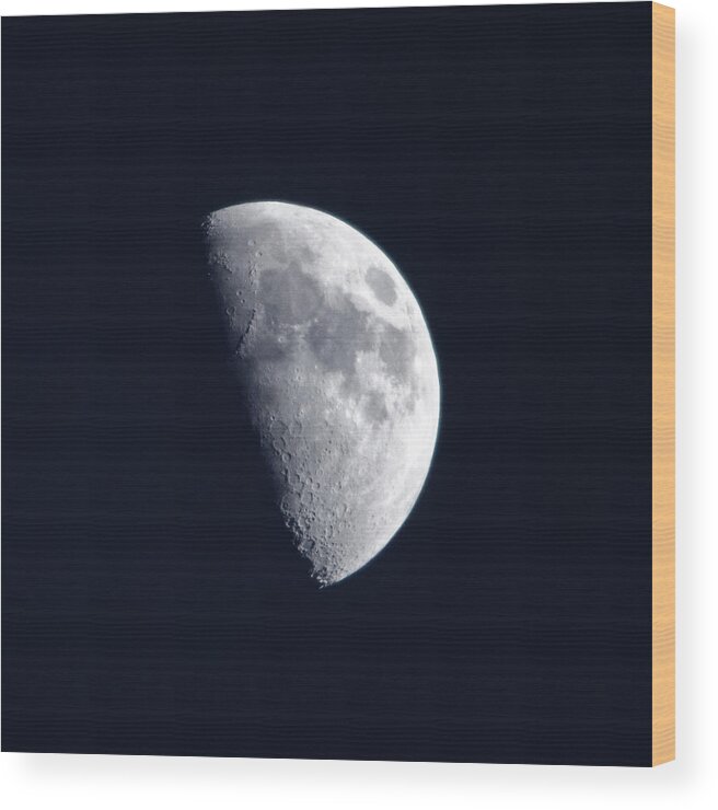Moon Wood Print featuring the photograph Moon June 2015 by Adam Rainoff