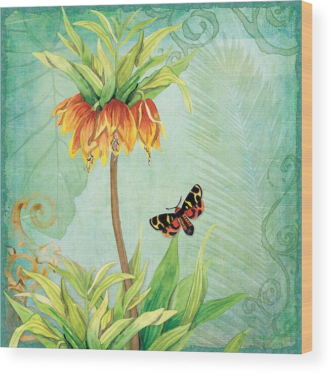 Fritallaria Wood Print featuring the painting Morning Light - Tranquility by Audrey Jeanne Roberts