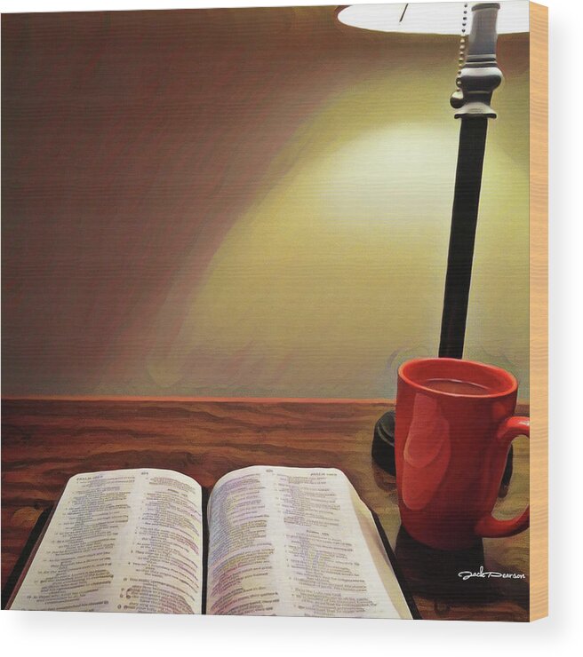 Bible Wood Print featuring the photograph Morning Reading by Jackson Pearson