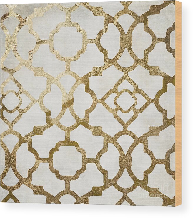 Gold Wood Print featuring the painting Moroccan Gold I by Mindy Sommers