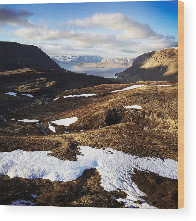 Iceland Wood Print featuring the photograph Mountain pass in Iceland by Matthias Hauser