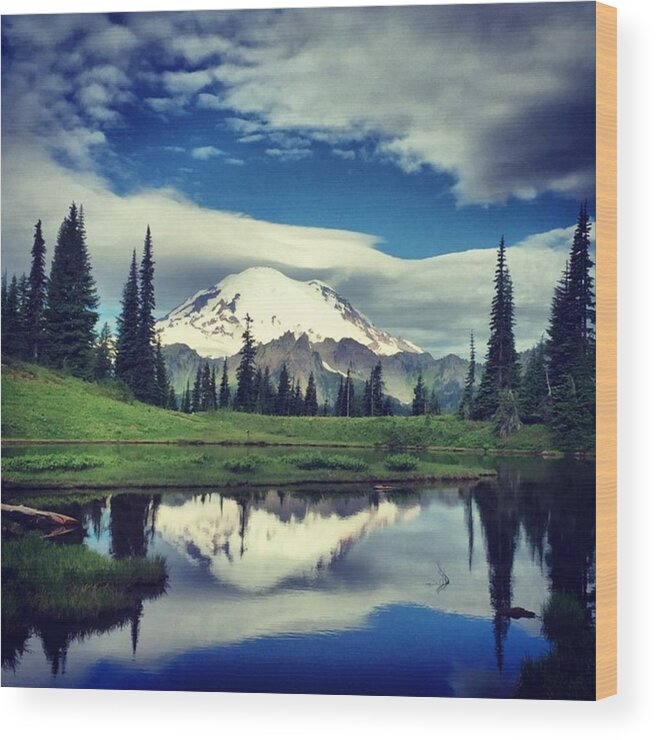 Iphone6 Wood Print featuring the photograph Mt Rainier This Morning #washington by Joan McCool