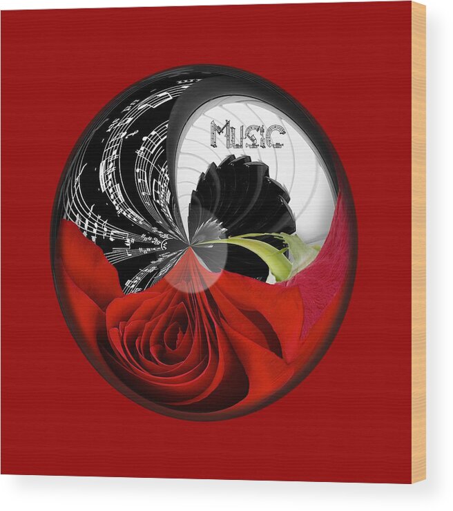 Music Wood Print featuring the photograph Musical Orb by Phyllis Denton