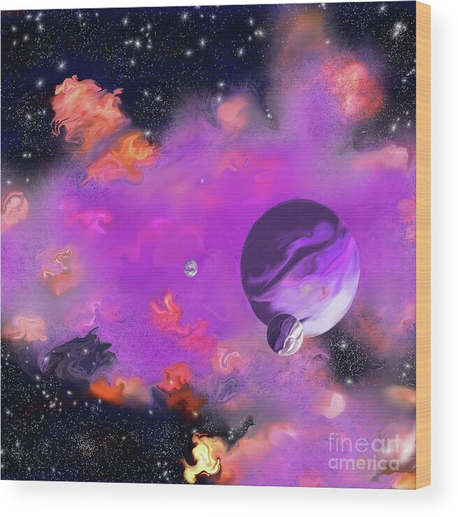 My Space Wood Print featuring the painting My Space by Two Hivelys