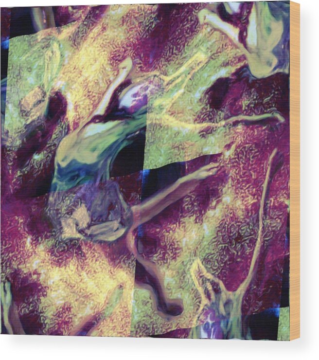 Nebula Wood Print featuring the painting Nebula Dance by Shelley Bain