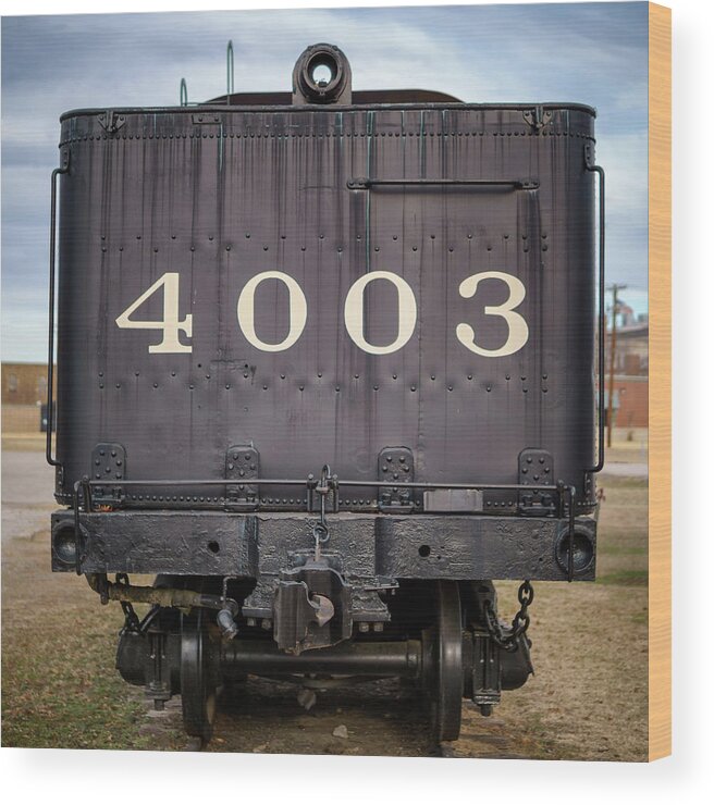 Railroad Wood Print featuring the photograph Number 4003 by James Barber