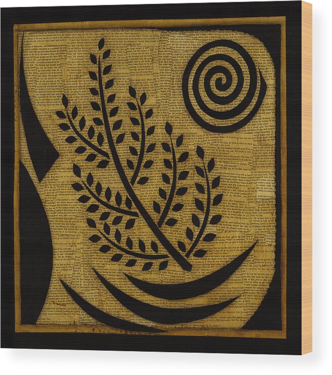 Meditation Wood Print featuring the mixed media Olive Branch by Gloria Rothrock