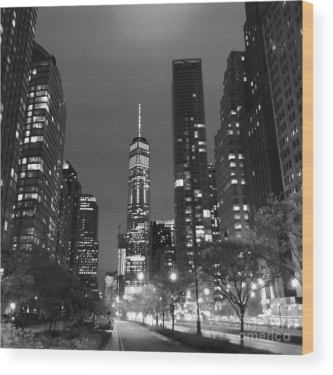One World Trade Center Wood Print featuring the photograph One World by Dennis Richardson