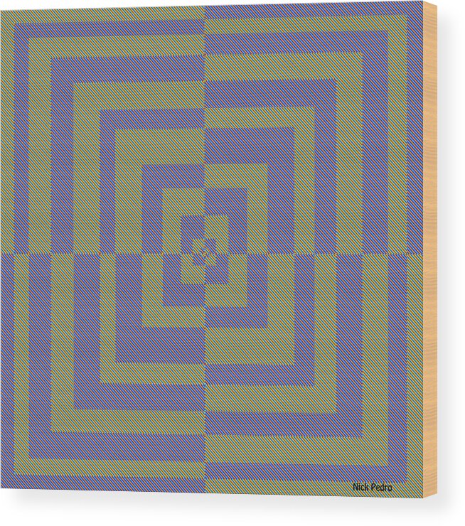 Digital Wood Print featuring the digital art Optical Illusion Number Two by George Pedro