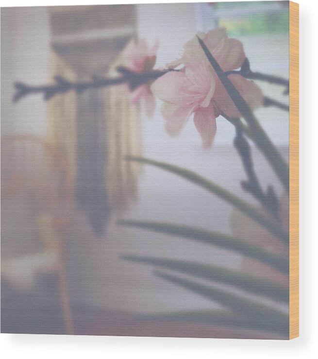 Orchid Wood Print featuring the digital art Orchid Reaching by Kevyn Bashore