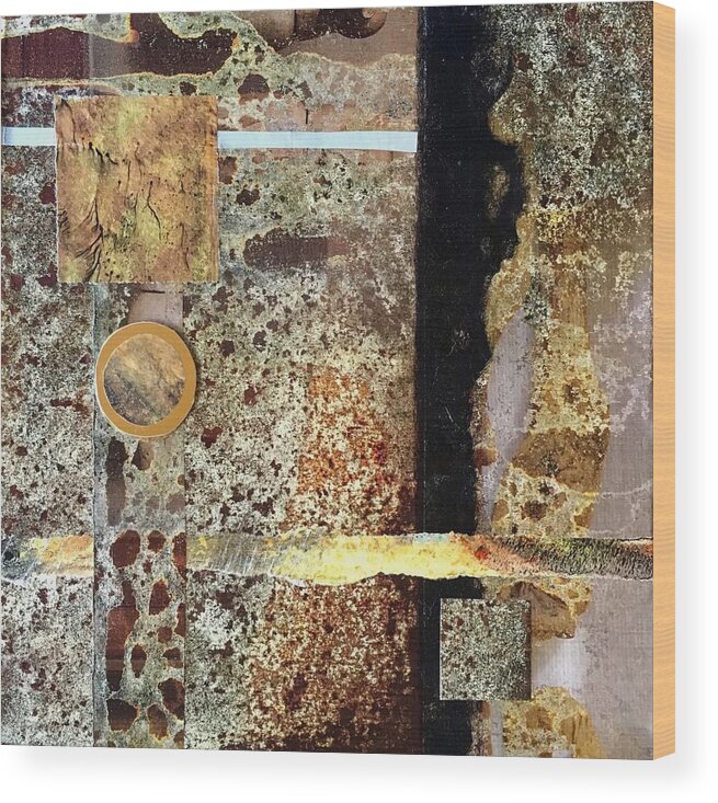Collage Wood Print featuring the mixed media Out of Chaos II by Sandra Lee Scott