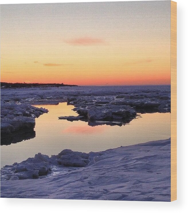 Capecodinstagram Wood Print featuring the photograph Paine's Creek To The Frozen Bay by Amy Coomber Eberhardt