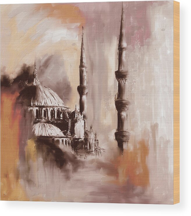 Abstract Wood Print featuring the painting Painting 368 2 by Mawra Tahreem