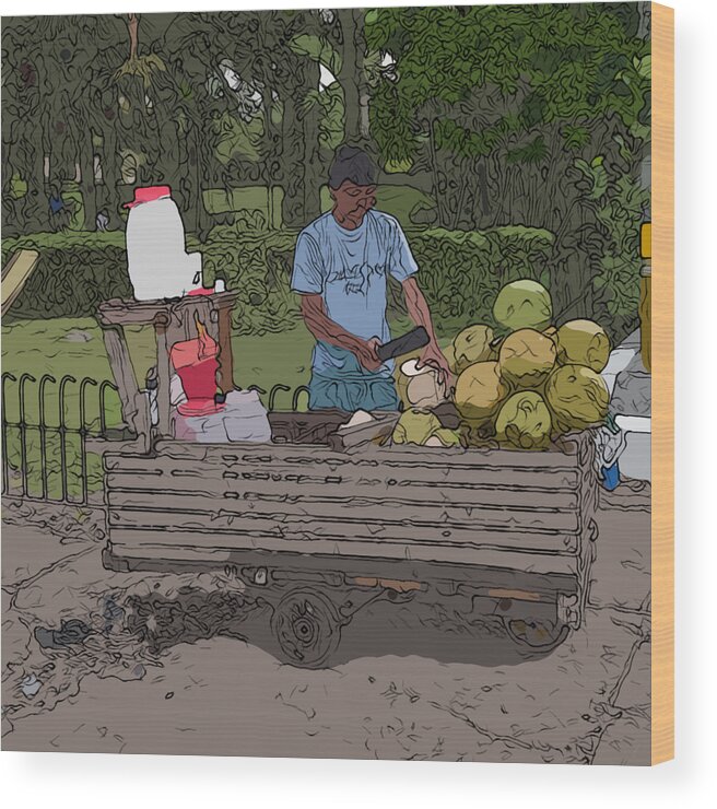 Philippines Wood Print featuring the painting Philippines 936 Buko by Rolf Bertram