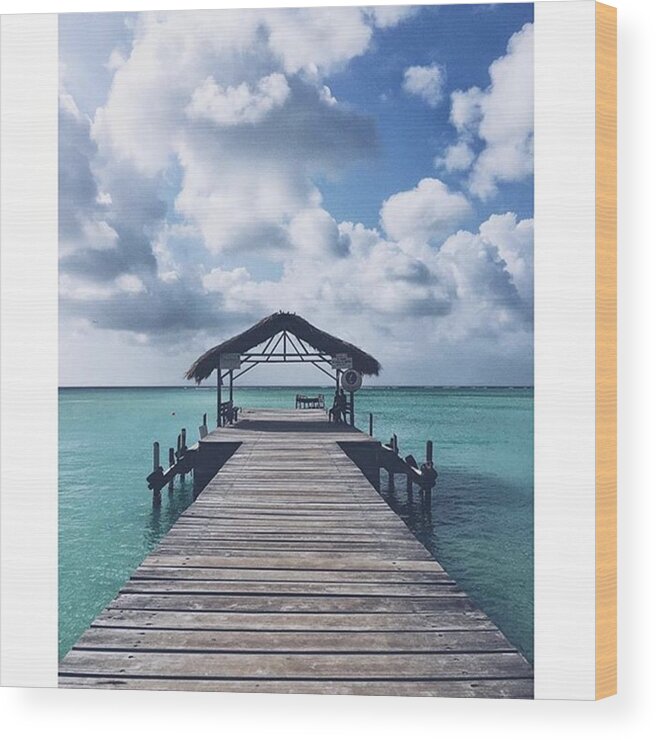 Iphoneonly Wood Print featuring the photograph Picture Perfect. #tobago #pigeonpoint by Amy Bryce