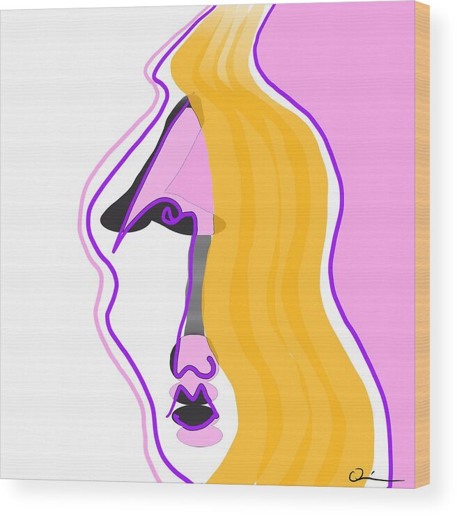 Blonde Wood Print featuring the digital art Pink by Jeffrey Quiros