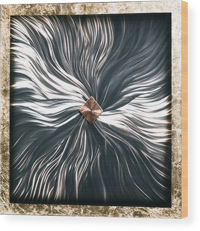 Stainless Steel Wood Print featuring the painting Plasma by Rick Roth