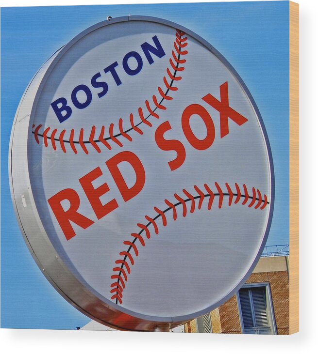 Red Sox Wood Print featuring the photograph Play Ball by Donna Shahan