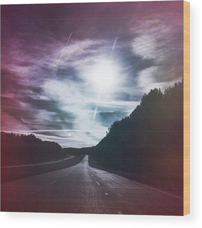 Iphone6 Wood Print featuring the photograph Plum Horizons #hwytravels by Joan McCool