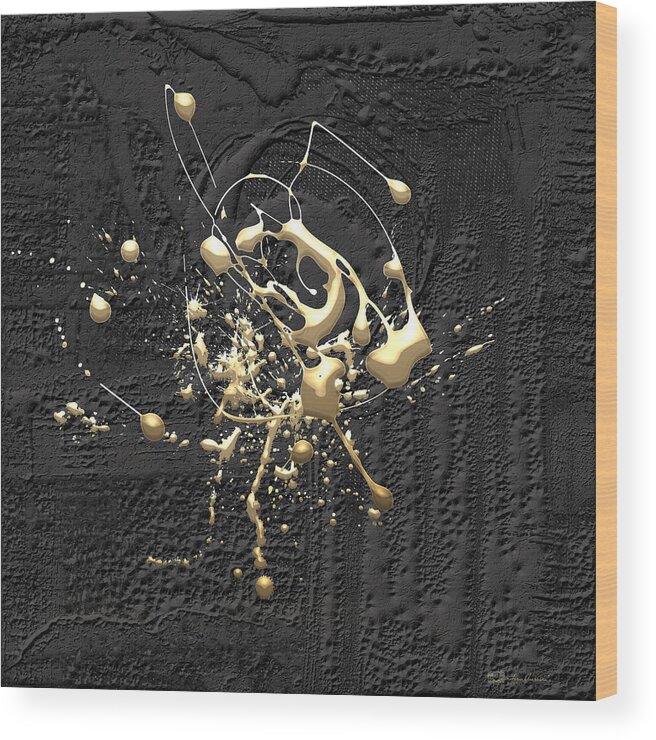 the Abstracts Collection By Serge Averbukh Wood Print featuring the photograph Precious Splashes - Set of 4 by Serge Averbukh