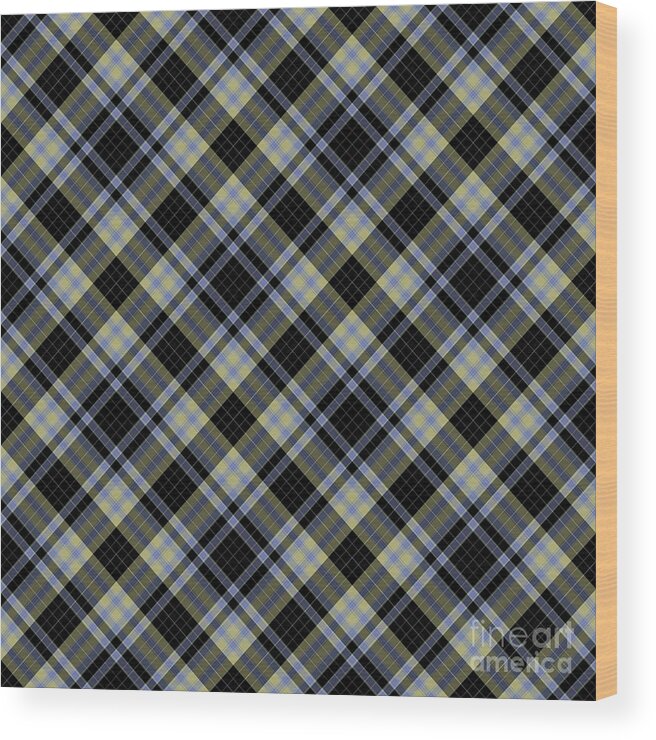 Deluxe Wood Print featuring the digital art Pretty In Plaid Pattern 2 by Diane K Smith