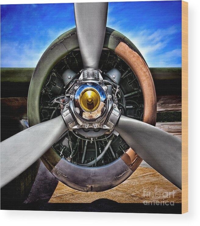 Propeller Wood Print featuring the photograph Propeller Art  by Olivier Le Queinec