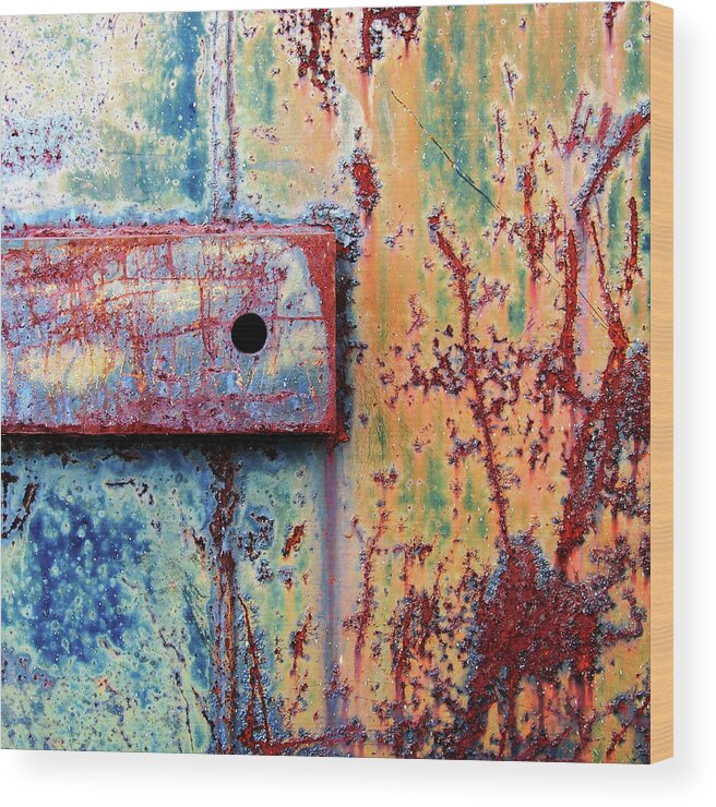 Quadrate Wood Print featuring the photograph Quadrate...raw Steel by Tom Druin