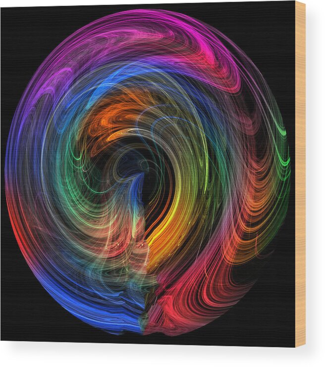 Rainbow Wood Print featuring the photograph Rainbow Through Curved Air by Mark Blauhoefer
