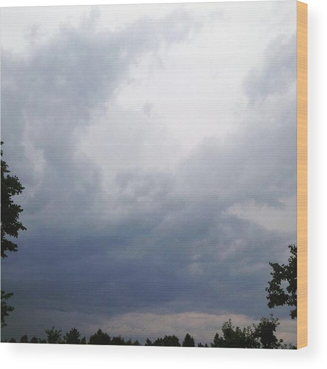 Nature Wood Print featuring the photograph Summer Clouds by Gypsy Heart