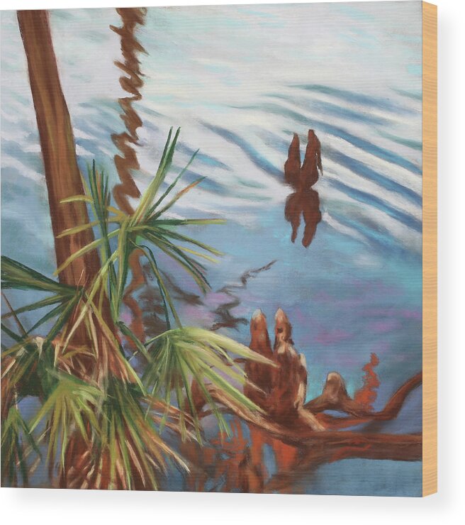 Water Wood Print featuring the painting Ripples by Sandi Snead