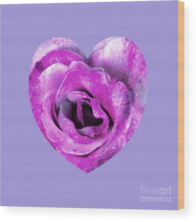 Heart Wood Print featuring the photograph Rose Nepenthe Heart by Mars Besso