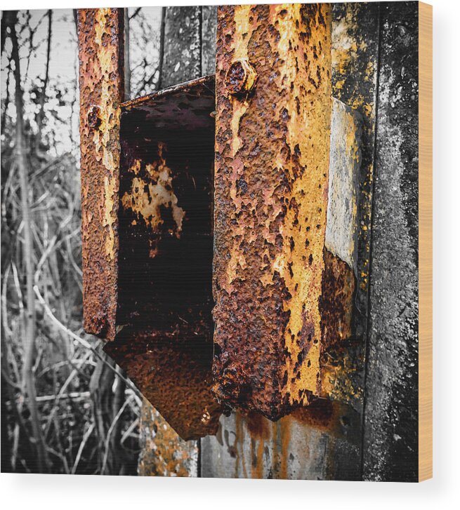Rust Wood Print featuring the photograph Rusting Away by Nick Bywater