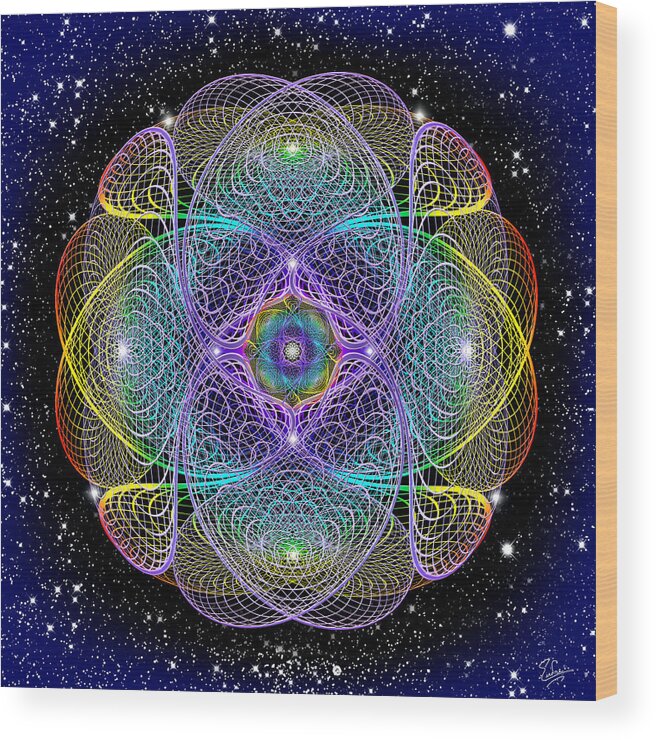 Endre Wood Print featuring the photograph Sacred Geometry 442 by Endre Balogh