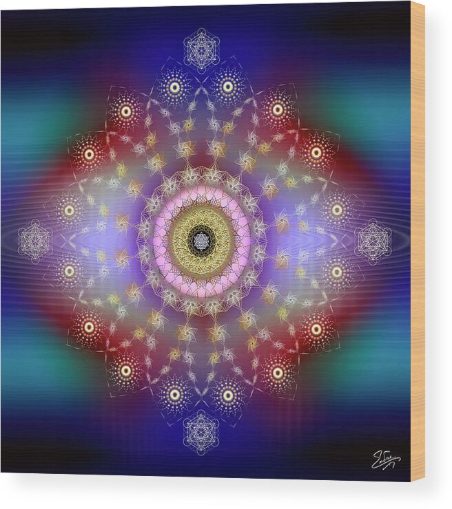 Endre Wood Print featuring the photograph Sacred Geometry 650 by Endre Balogh