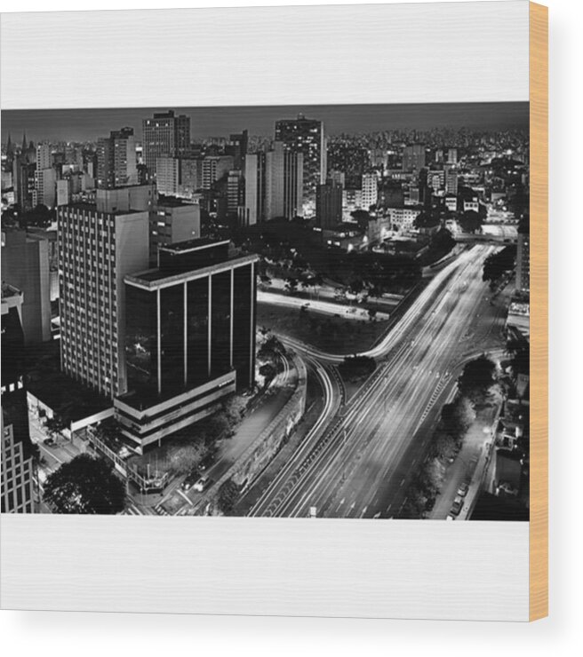 Belavista Wood Print featuring the photograph Sao Paulo Central Expressways #ig_night by Carlos Alkmin