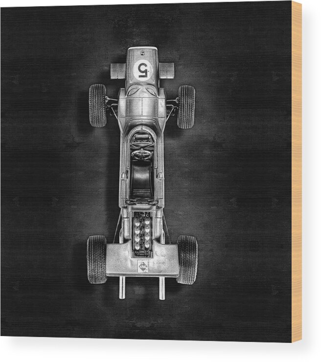 Art Wood Print featuring the photograph Schuco Matra Ford Top BW by YoPedro