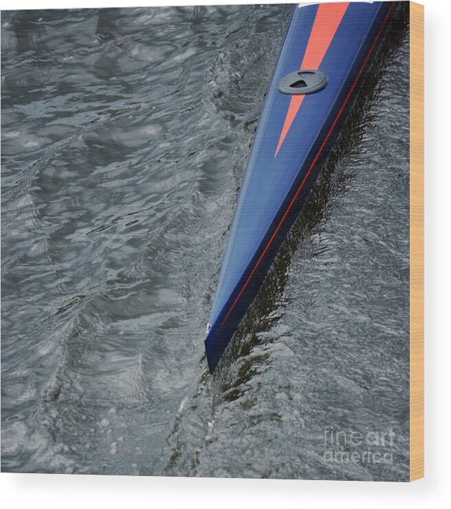 Athlete Wood Print featuring the photograph Scull Blue at the Regatta by Jason Freedman