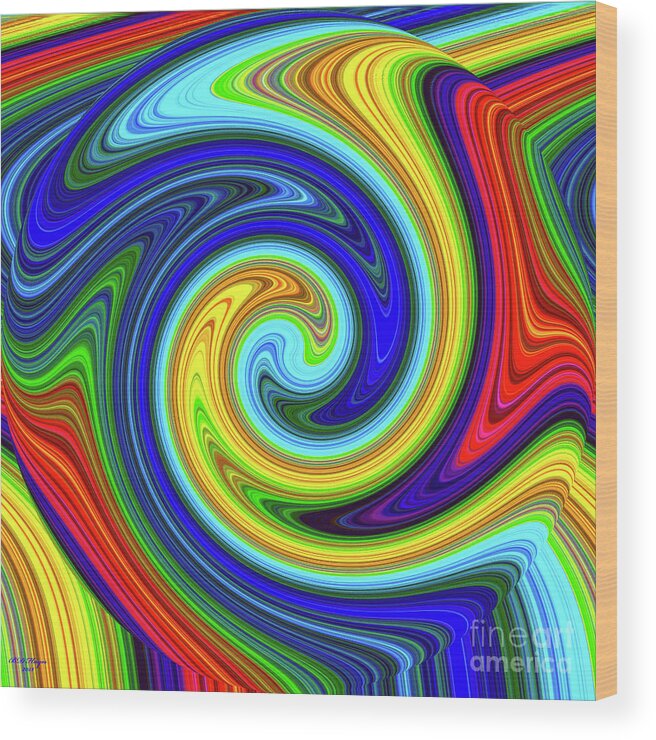 Art Wood Print featuring the digital art Sea of Colors by DB Hayes