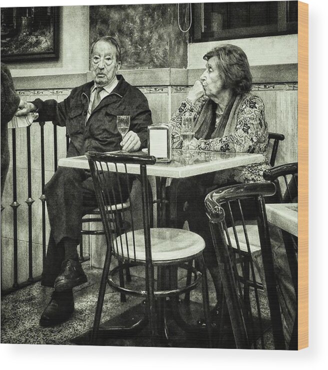 Couple Wood Print featuring the photograph Señor (and Señora)
#man #woman by Rafa Rivas