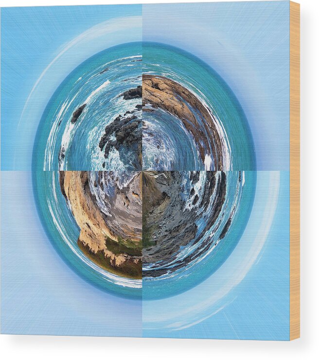 Beauty Wood Print featuring the photograph Shelter Cove Stereographic Projection by K Bradley Washburn