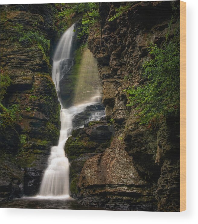 Waterfalls Wood Print featuring the photograph Shower of Eden by Neil Shapiro