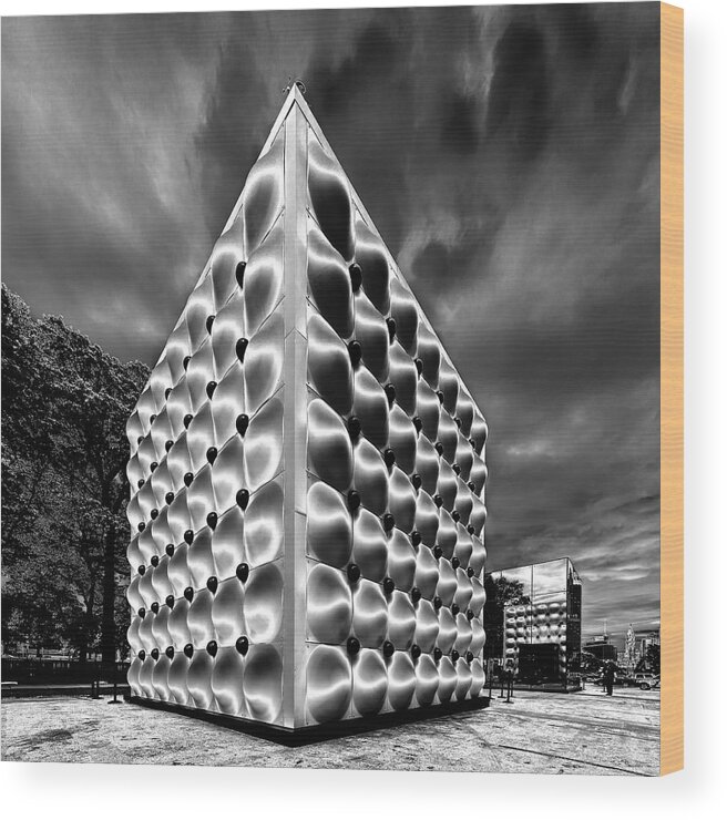 Future Sensations Wood Print featuring the photograph Silver Dice by Louis Dallara
