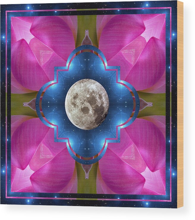Yoga Art Wood Print featuring the photograph Sister Moon by Bell And Todd