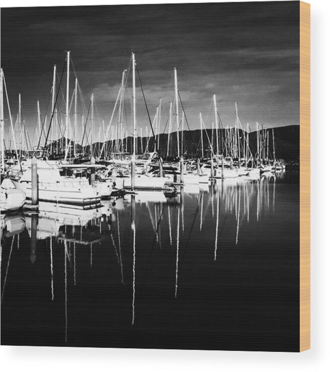Irox_bw Wood Print featuring the photograph Sleeping Boats. Photo By @pauldalsasso by Paul Dal Sasso